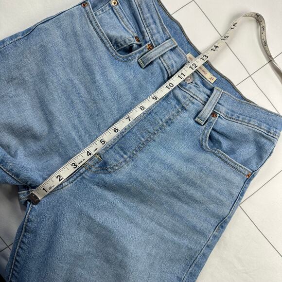 Levi’s Jeans Womens 27 Blue Ribcage Straight Ankle Button Fly Distressed Denim - Picture 11 of 14